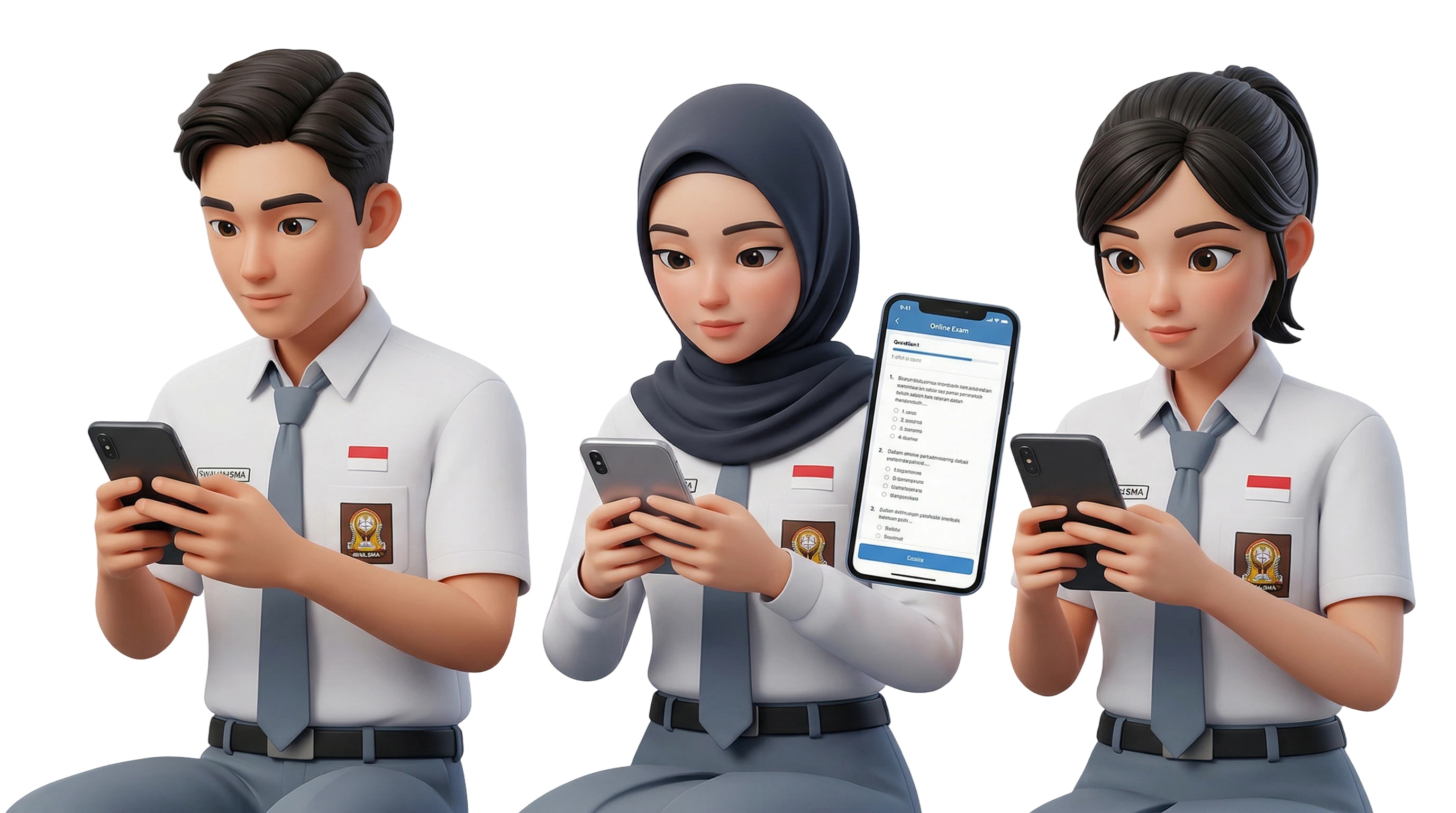 Siswa Ujian 3D